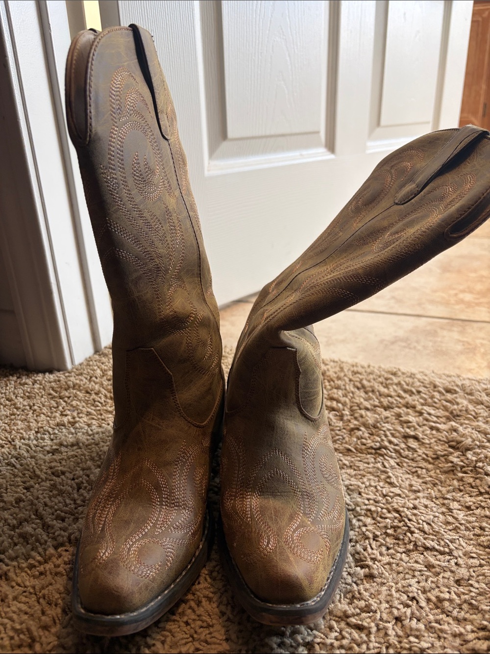 Roper Tan Brown Women's Western Heeled Boots